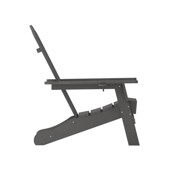 Commercial Grade AllWeather Adirondack Chair with Swiveling Cupholder