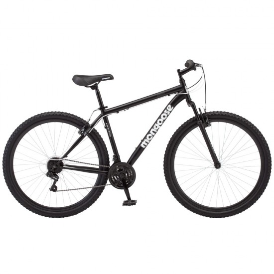 Excursion Mountain Bike, 21-speed, 29 inch wheels, suspension fork, linear pull brakes, Black, mens sizes
