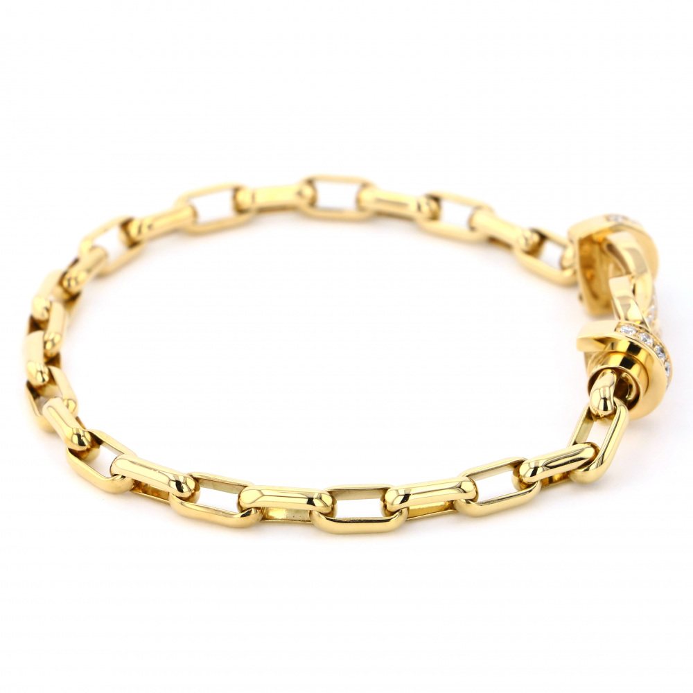 FRED Chance Amphini Eight Degree Zero Bracelet 18K Yellow Gold Diamond