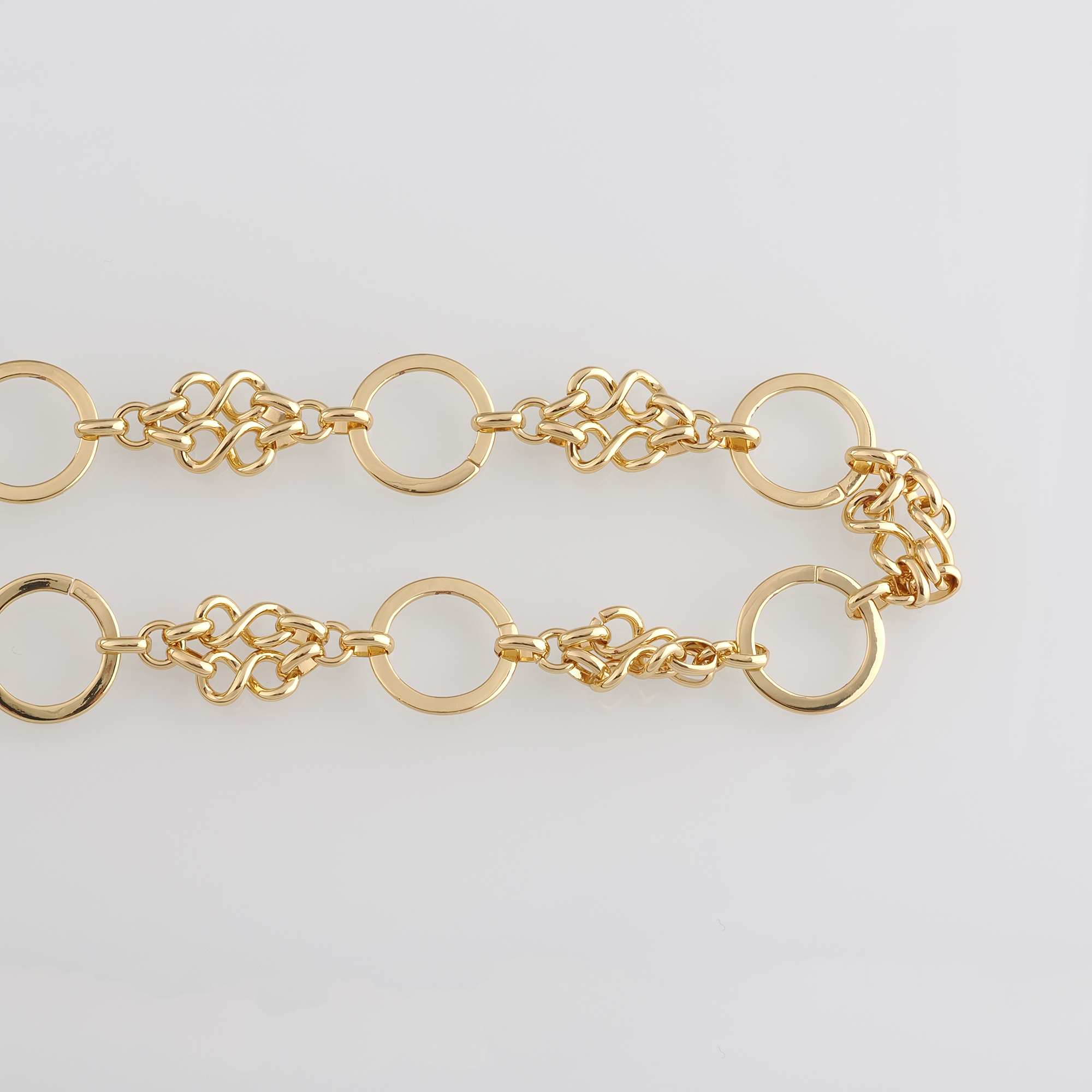 18K Gold Filled Infinity Link Necklace,Minimalist Necklace,Cable Chain Necklace,Adjustable Necklace