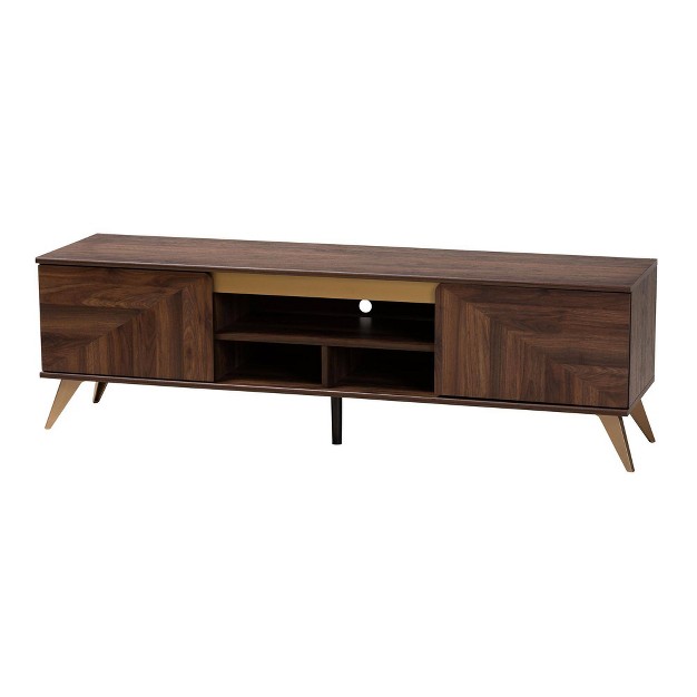 Walnut Brown gold Baxton Studio