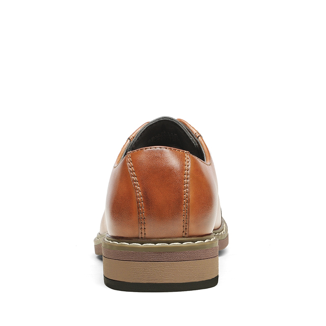 Boys' Vegan Leather Cap-Toe Dress Shoes