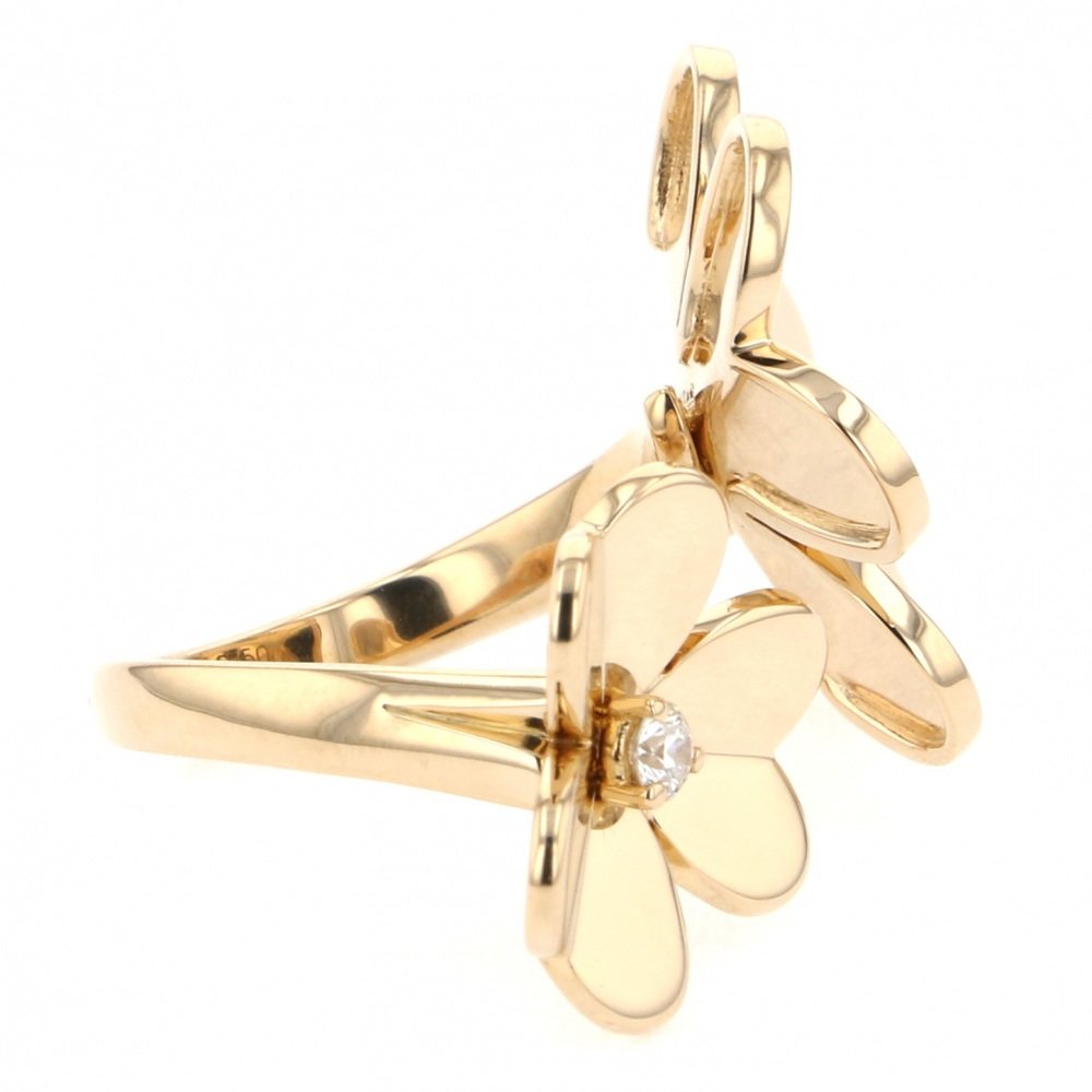 Van Cleef & Arpels Frivole Ring 18K Yellow Gold Diamond