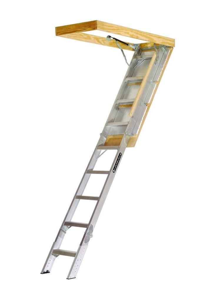 Louisville Ladder AA229GS Elite Aluminum Attic 350 Pound Capacity