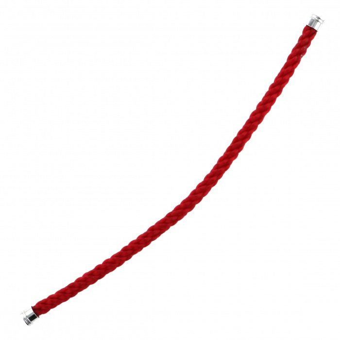 FRED Cable Lm Textile Red Size 15 Stainless Bracelet Stainless Steel 6B0156