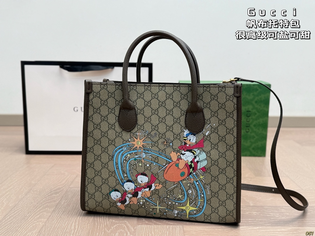 Gucci canvas tote bag - cnluxepick