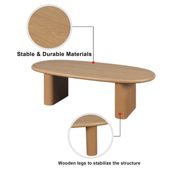 Roomfitters 51'' Tapered Tabletop Coffee Table,Natural Wood