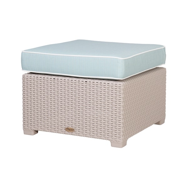 Magnolia Resin AllWeather Ottoman with Cushion