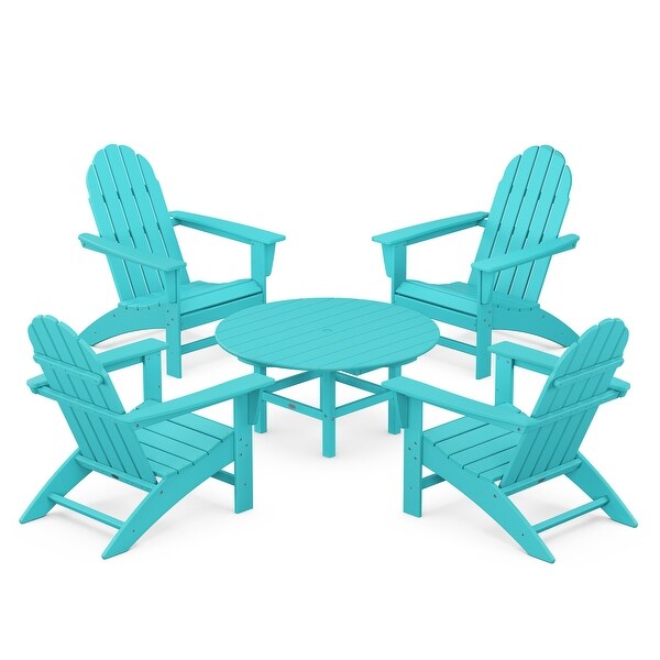 POLYWOOD Vineyard 5Piece Adirondack Chair Conversation Set
