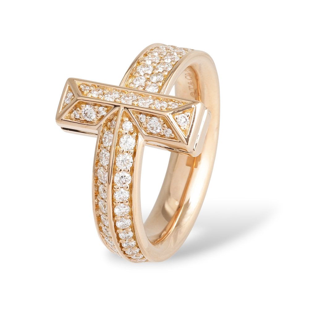 Tiffany & Co. Tiffany T One Ring 18K Rose Gold Diamond 68169798