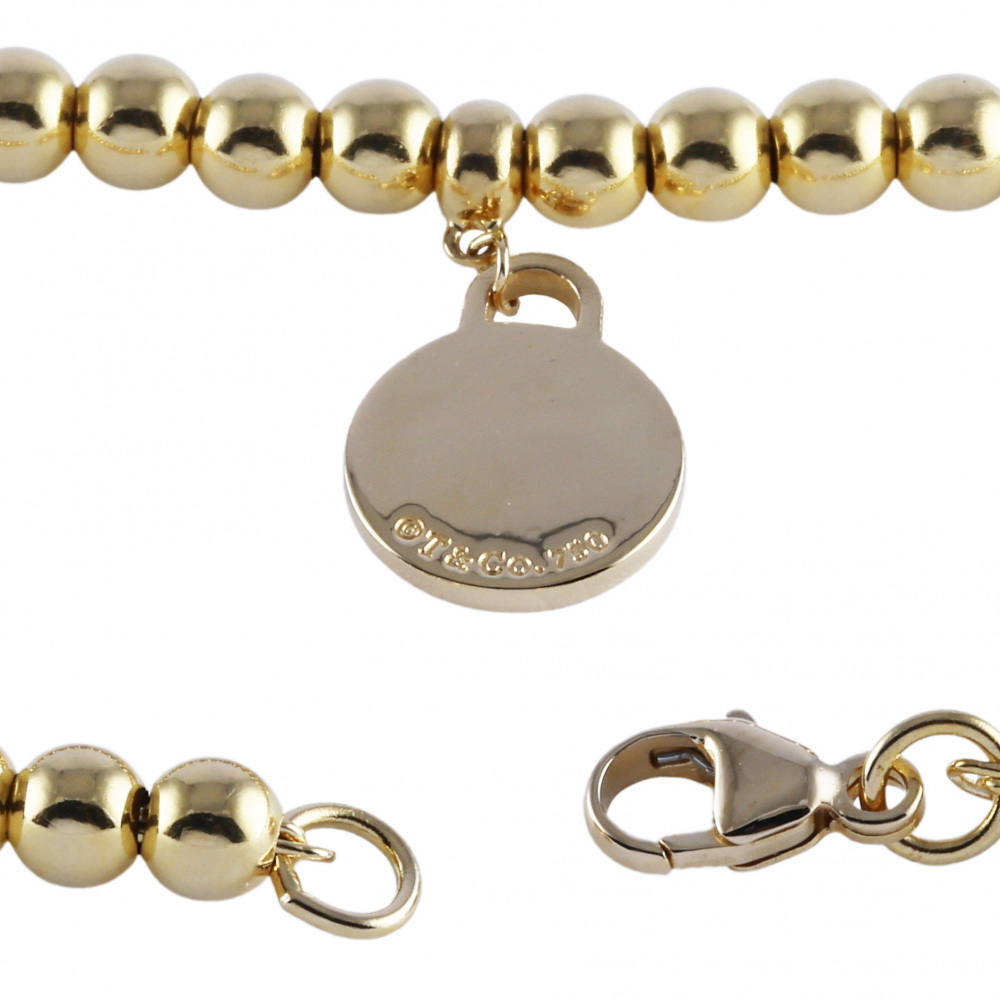 Tiffany & Co. Return To Circle Tag Bracelet 18K Yellow Gold