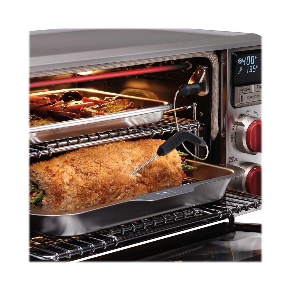 Wolf Gourmet - Toaster Oven - Stainless Steel/Red Knob