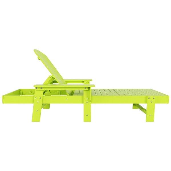 Polytrends Altura Poly EcoFriendly All Weather Reclining Chaise Lounge with Arms