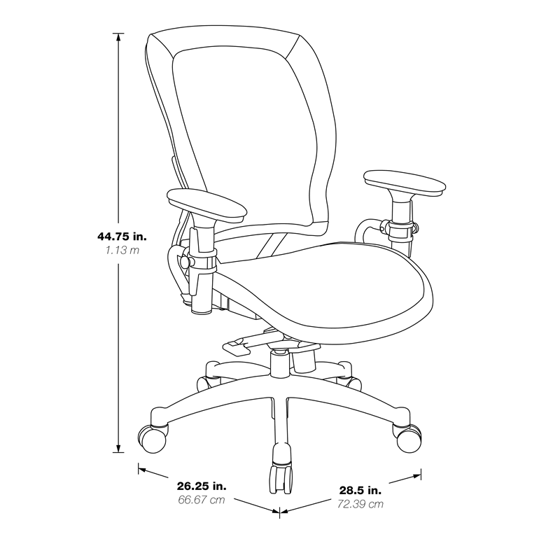 Office Star 2787 Professional Black Breathable Mesh Chair