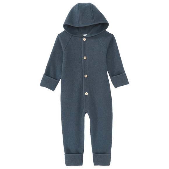 Topomini Pure Collection Baby Wollwalk-Overall mit Umschlagbündchen