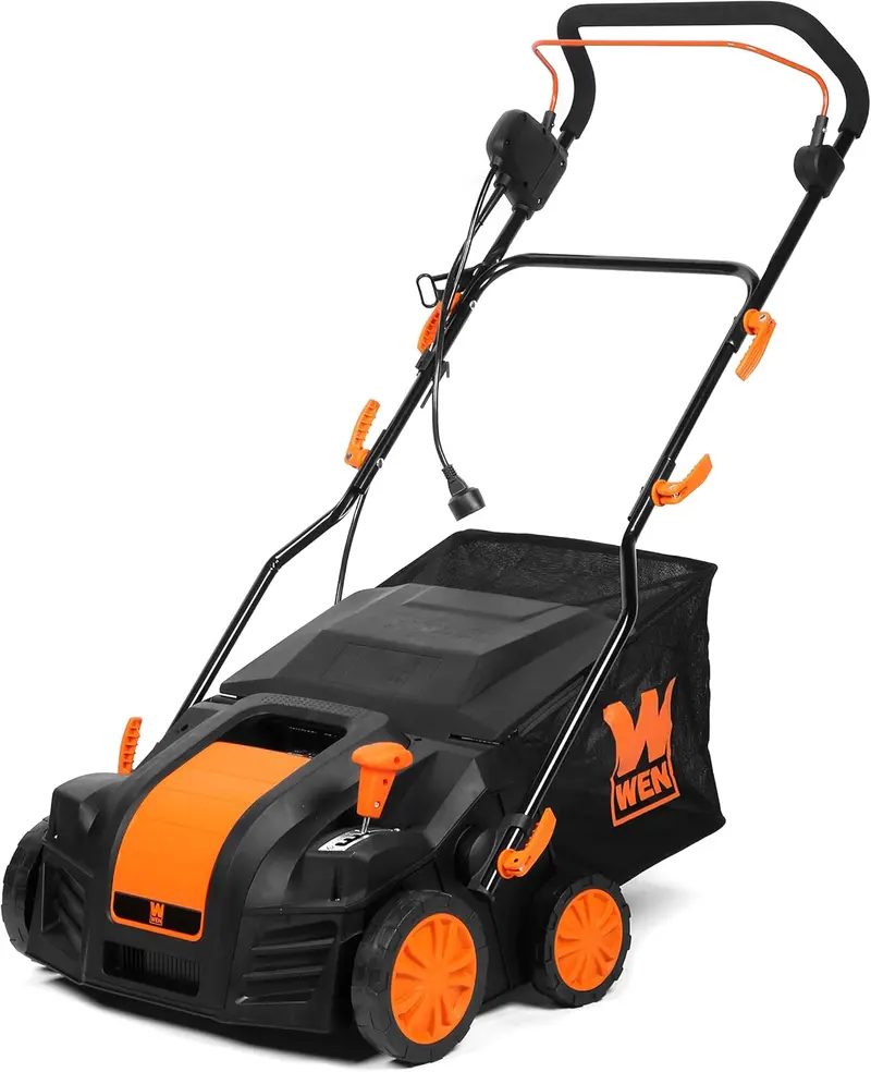 WEN DT1516 – 16-Inch 15-Amp 2-in-1 Electric Dethatcher and Scarifier with Debris Collection Bag