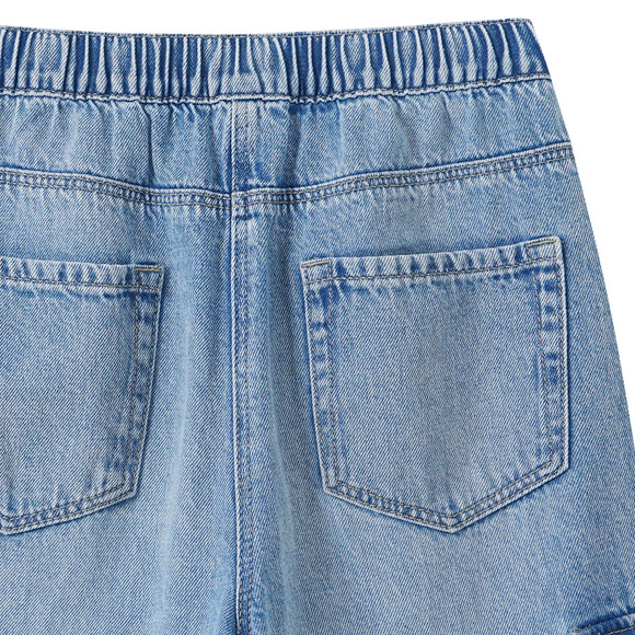 Yigga Mädchen Wide-Leg-Jeans mit Beintaschen
