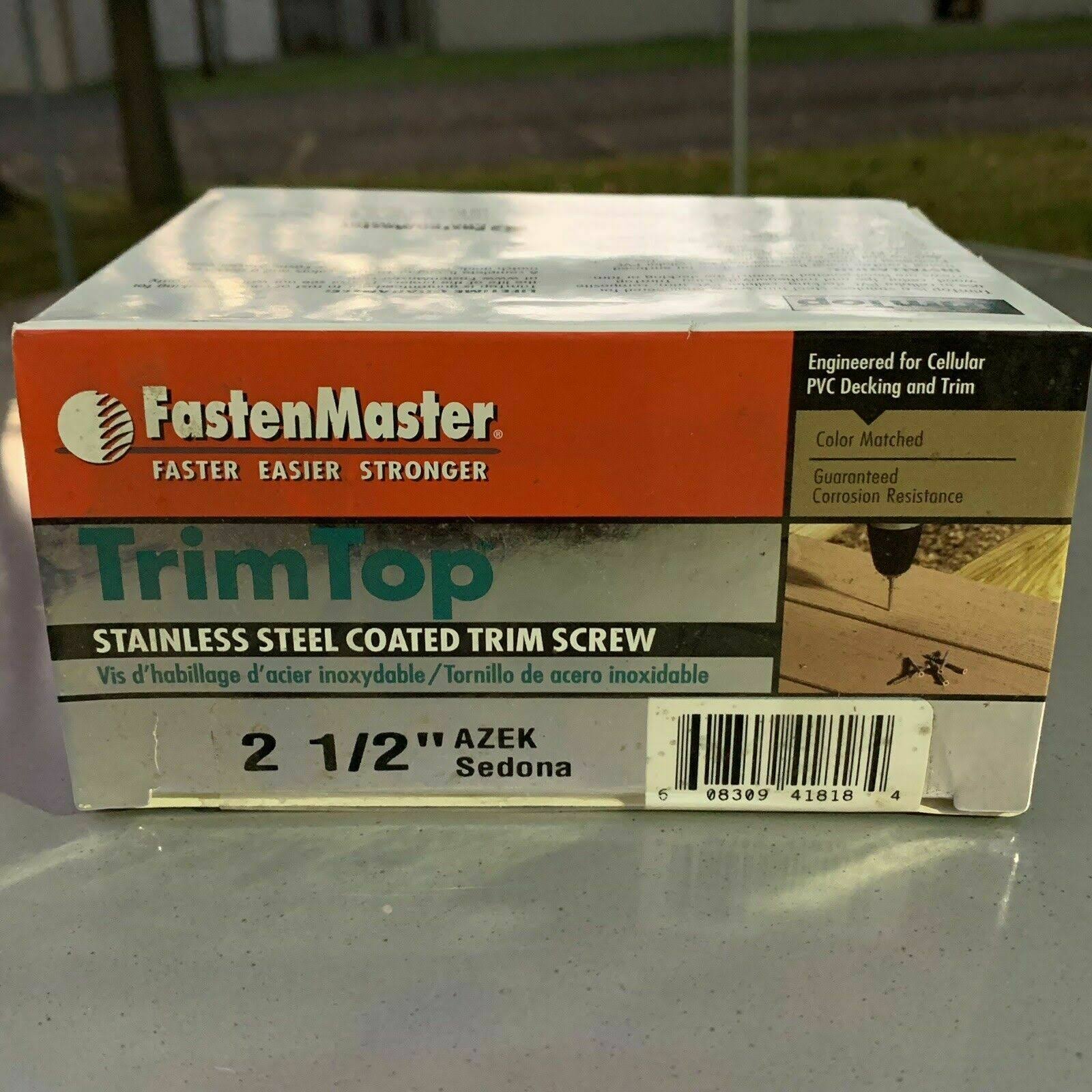 FastenMaster Fmtt212-350sd TrimTop Sedona Coated Trim Screw, 8 x 2-1/2x22