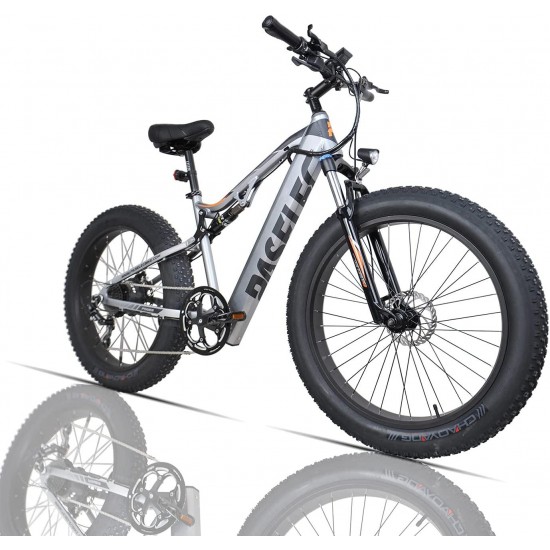 Electric Bikes for Adults Ebike with 750W Motor 14.5Ah Battery Electric Bicycles with 26 Inch 4.0 Fat Tires 9 Speed Gear Full Suspension