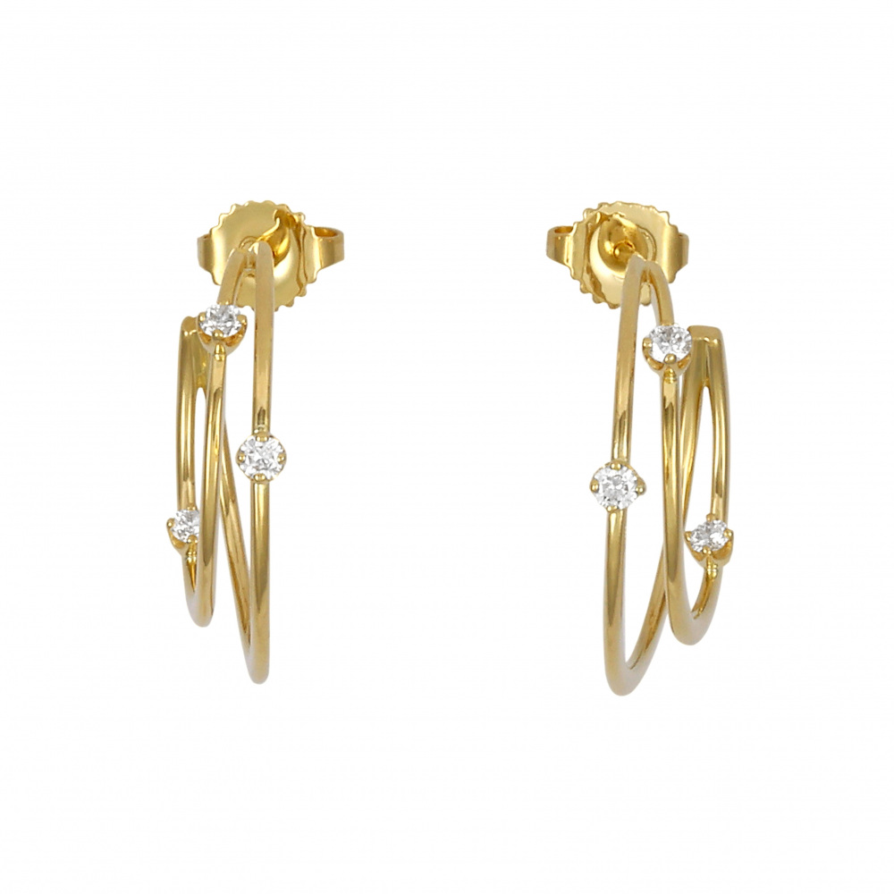 Tiffany & Co. Tiffany K18YG Yellow Gold Earrings Diamond