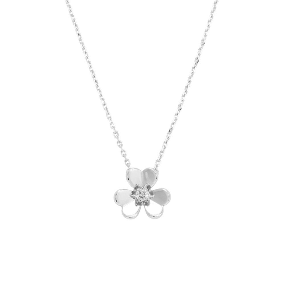 Van Cleef & Arpels Frivole Necklace 18K White Gold Diamond VCARP0J400