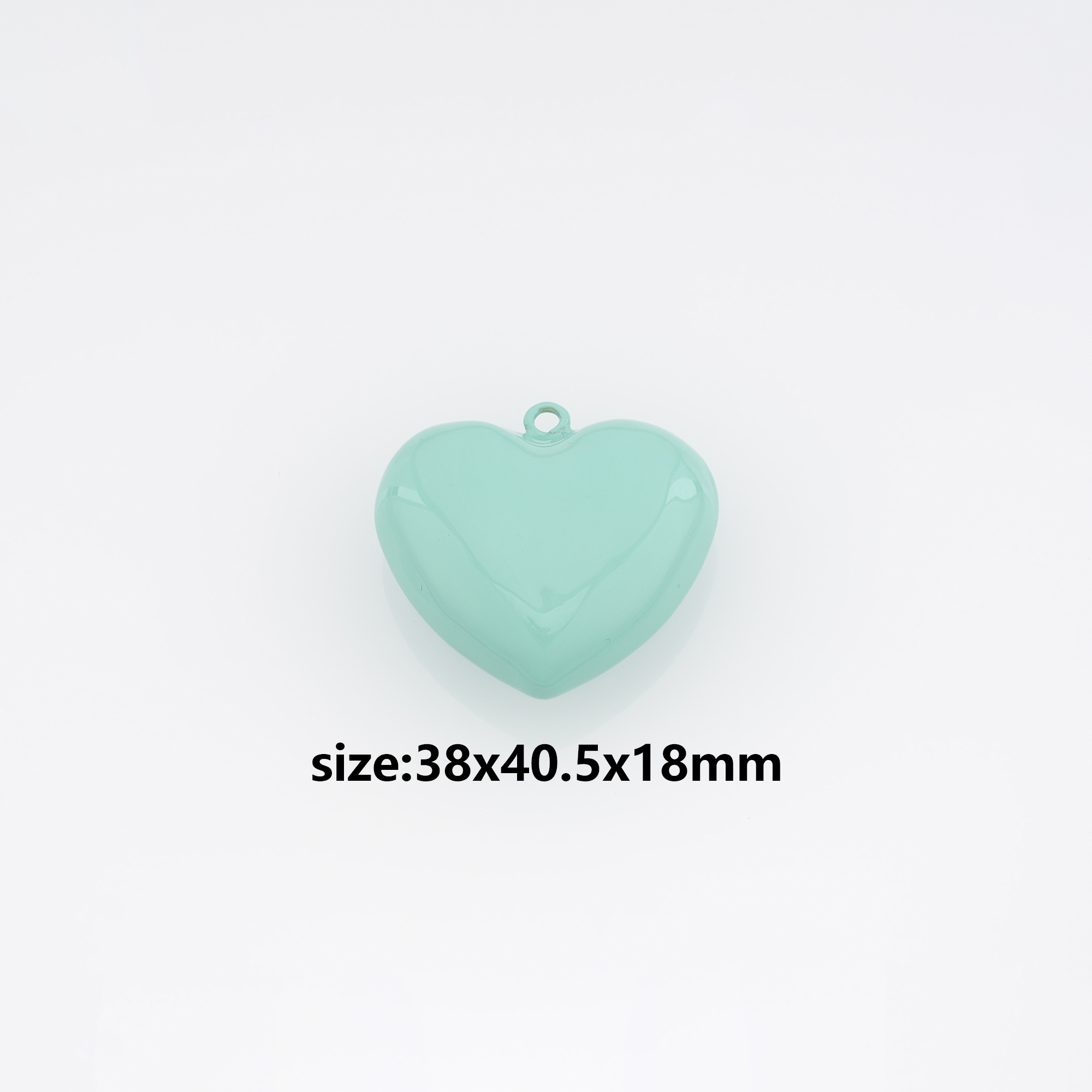 18K Gold Filled Heart Pendant,Enamel Heart Charm Earrings Necklace for DIY Jewelry Making Supply