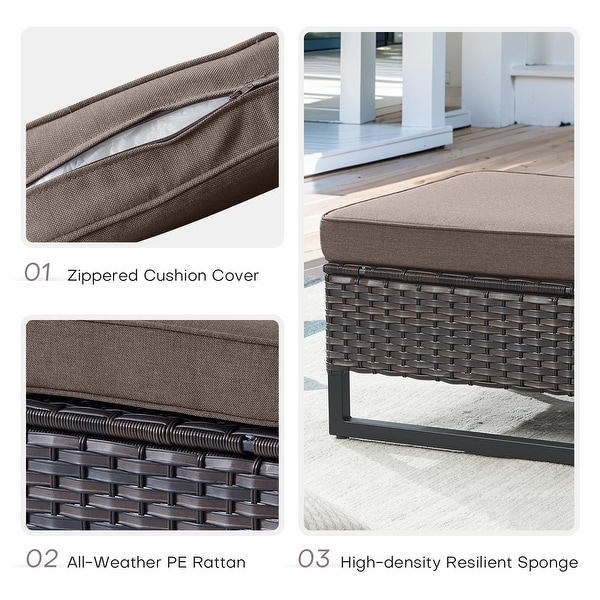 3Seat Sofa with Patio Chair Ottoman Funiture