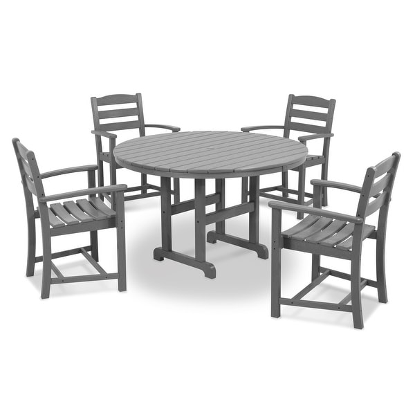 POLYWOOD La Casa Caf�� 5Piece Round Farmhouse Dining Set
