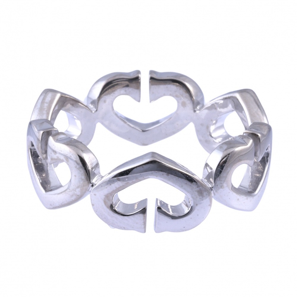 Cartier C Heart Ring 18K White Gold Diamond