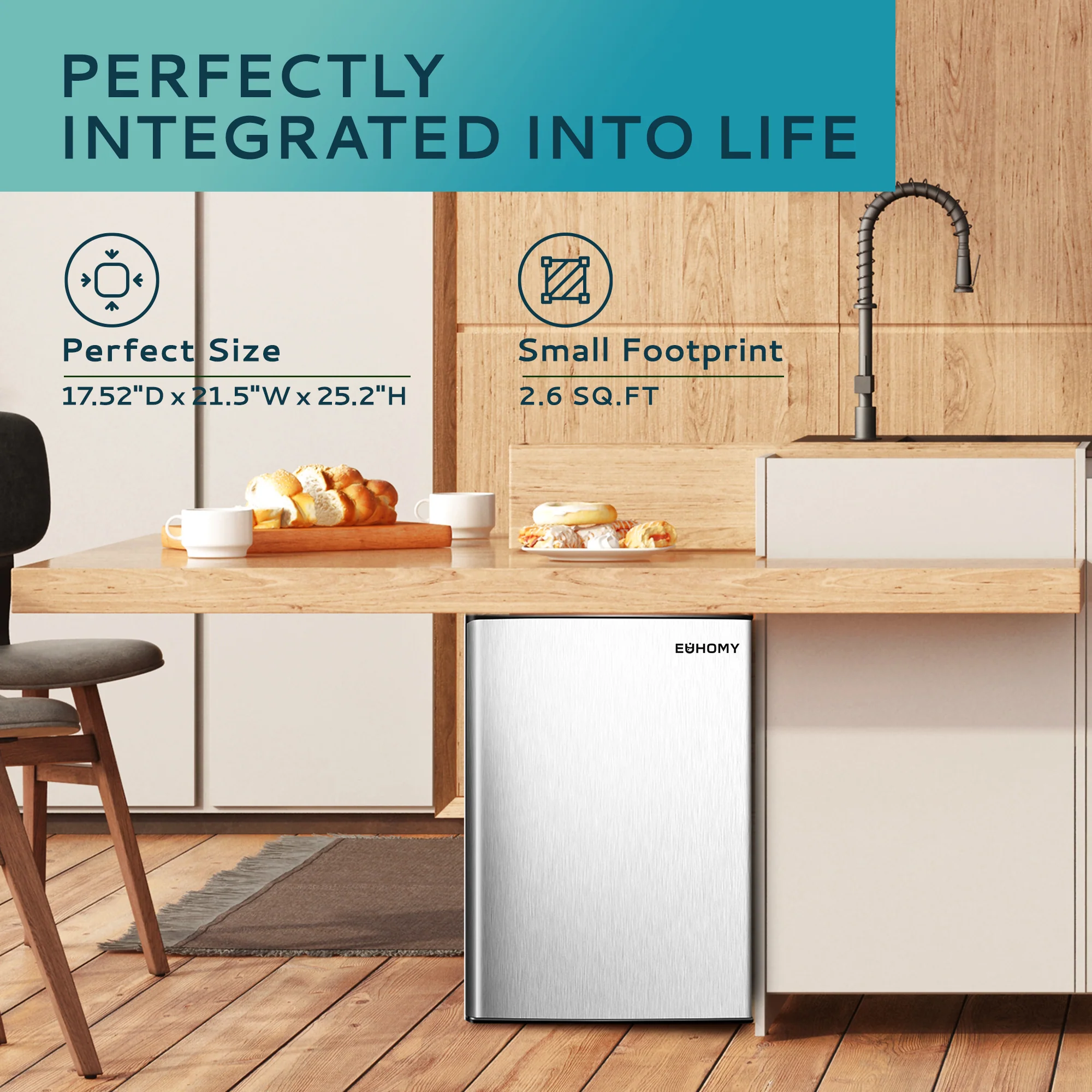 Compact Mini Freezer, Upright freezer Rapid Cooling