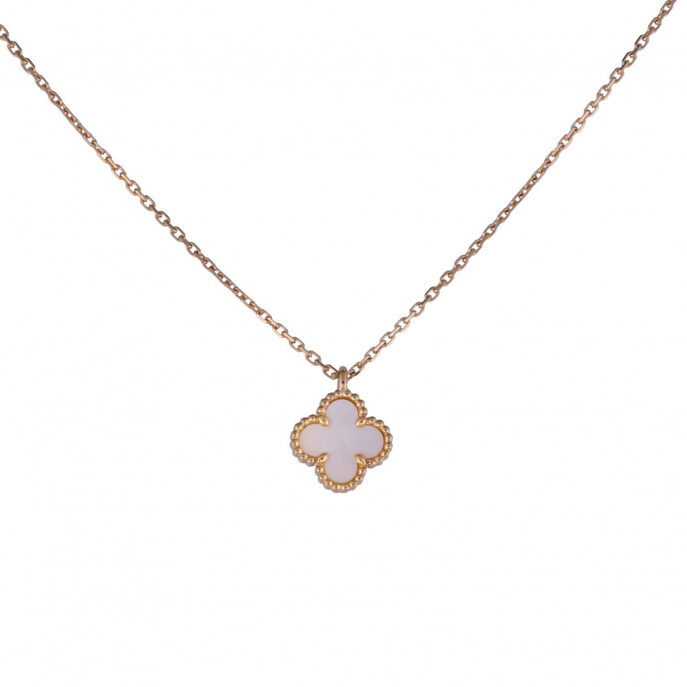 Van Cleef & Arpels Sweet Alhambra Necklace 18K Mother of Pearl