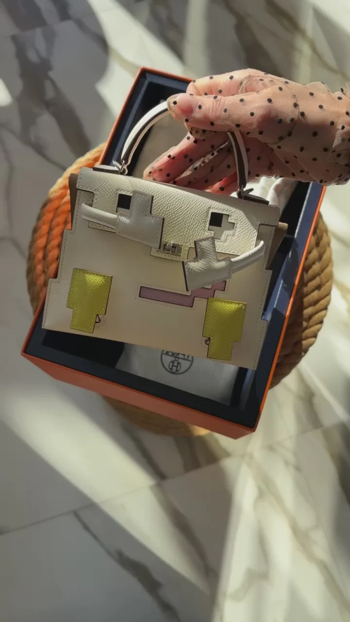 Hermès Kelly Doll Quelle Idole Picto Nata Epsom Palladium Hardware