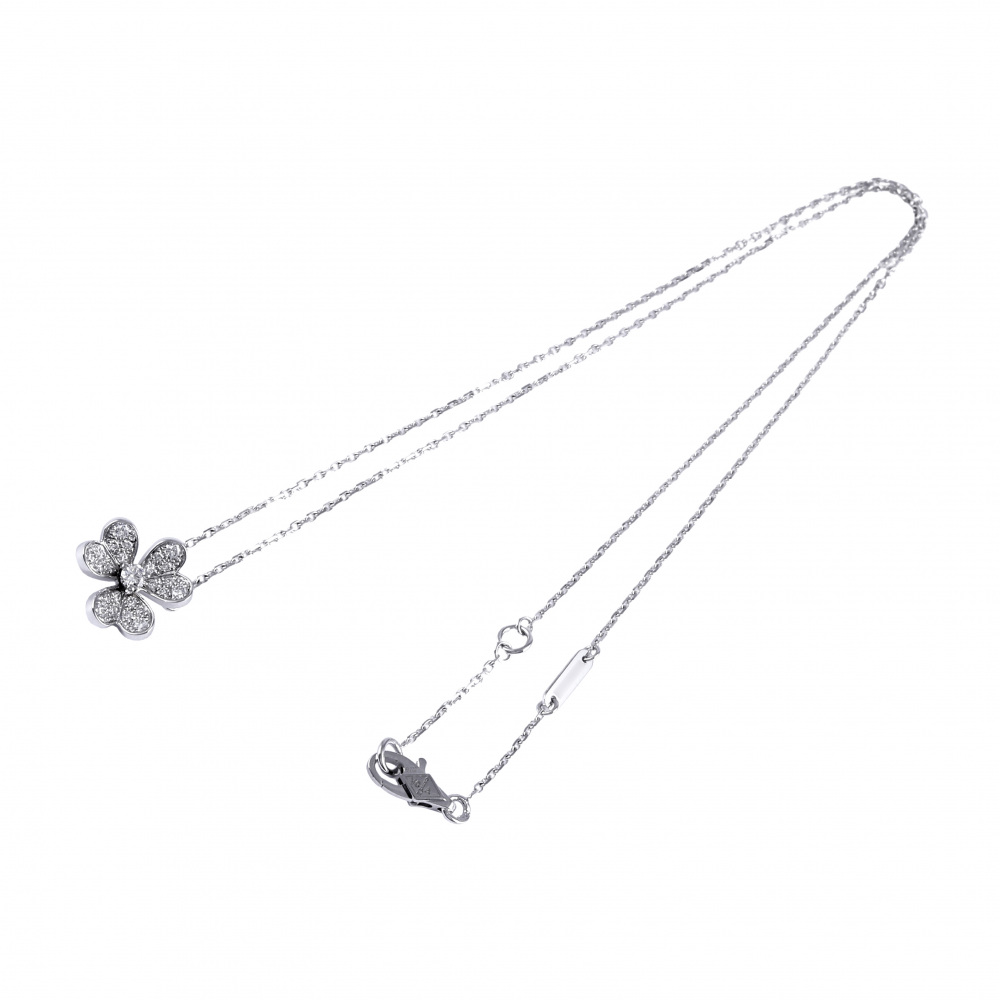 Van Cleef & Arpels Frivole Necklace 18K White Gold Diamond VCARP3W300