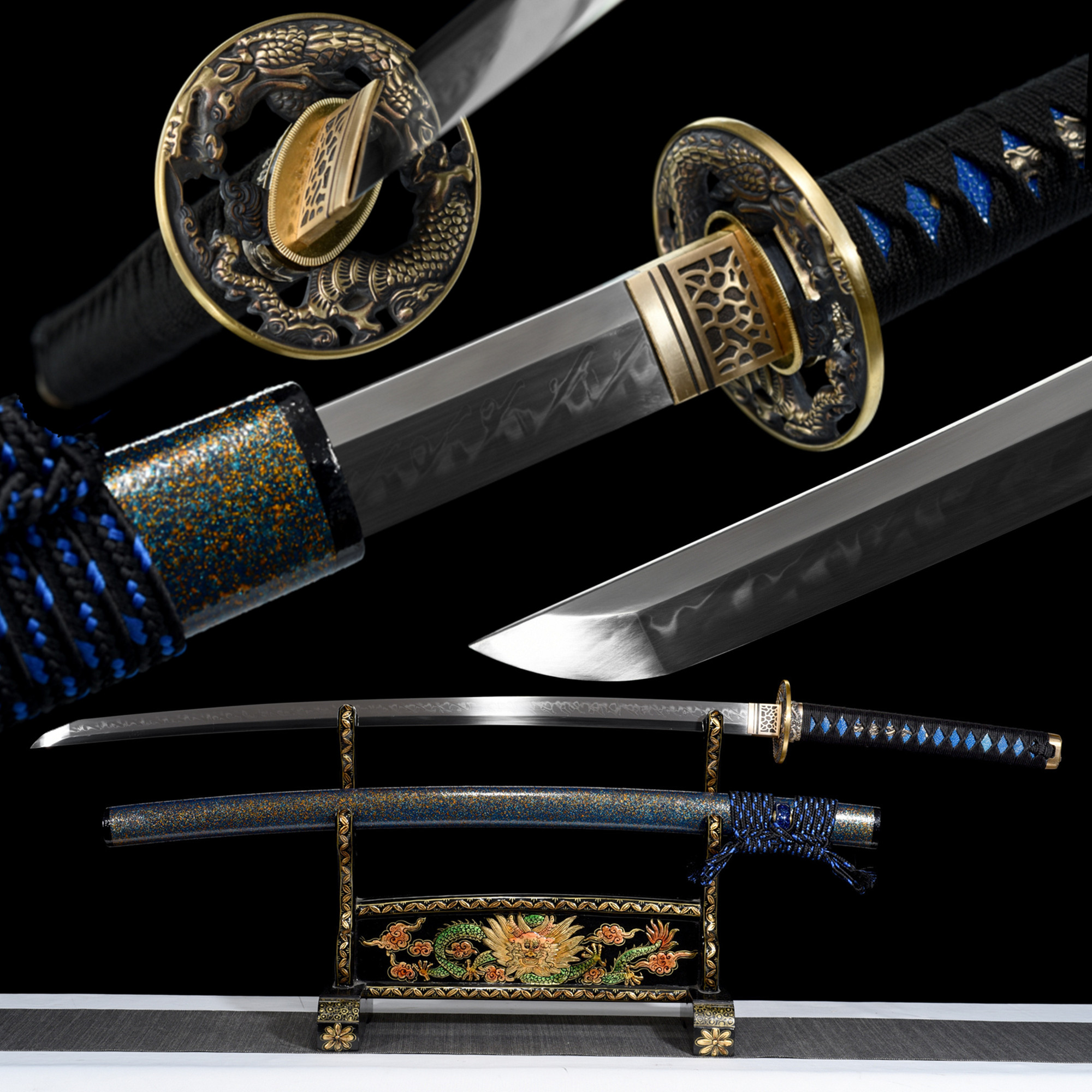 Dragon Katana – T10 Clay Tempered, Full Tang