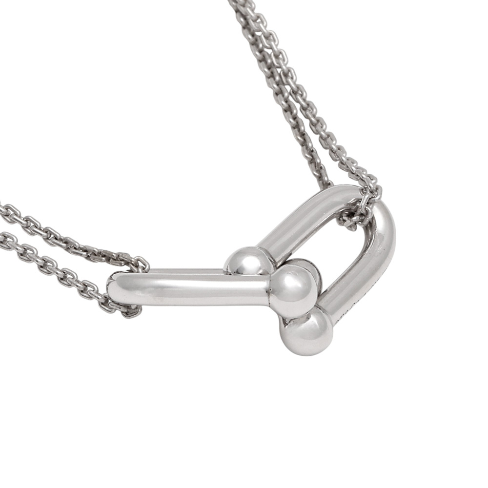 Tiffany & Co. Hardware Double Link Necklace Sterling Silver 63104337