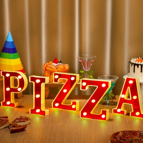 Casino Light up Letters Sign Party Decorations Battery Powered Marquee Lighted Sign LED Alphabet Letter Lights for Night Party Tabletop Decor Supplies