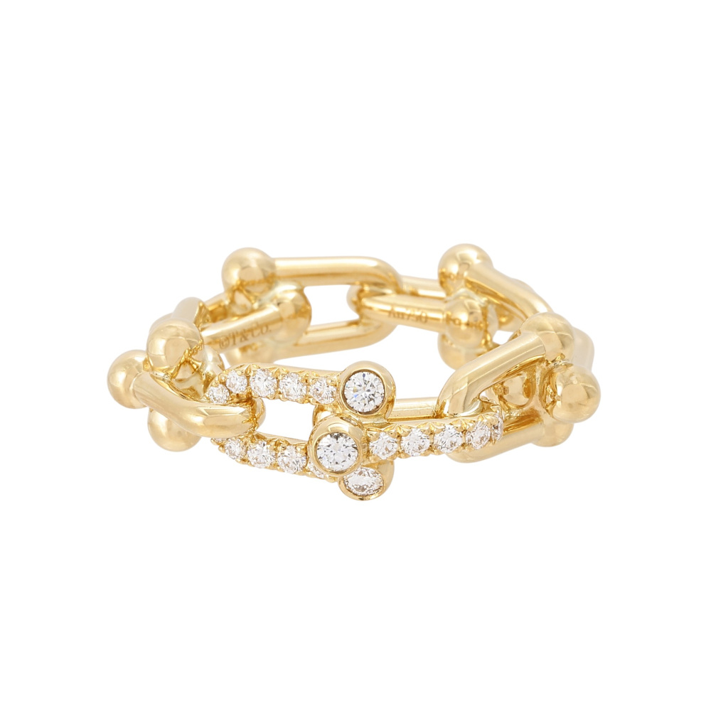 Tiffany & Co. Hardware Ring 18K Yellow Gold Diamond 72668162