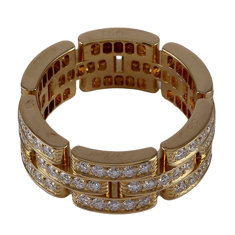 Cartier Mayon Pantale Ring 18K Yellow Gold Diamond B4075200
