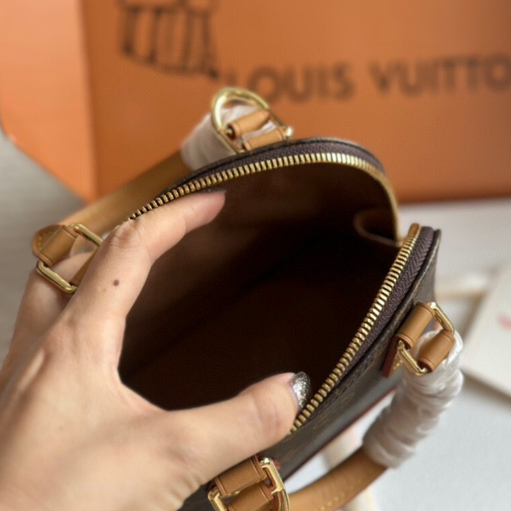 Louis Vuitton Nano Alma Monogram Brown 7.9 Inches M82717