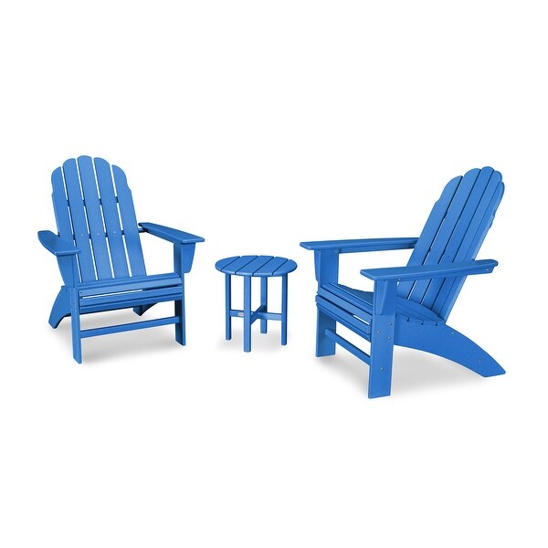 POLYWOOD Vineyard 3Piece Curveback Adirondack Set