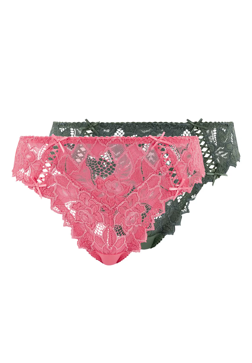 Lot de 2 slips Arum Rose Ravissant et Vert Thym