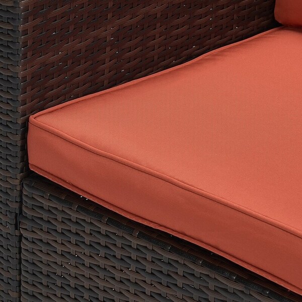 5piece Wicker Patio Conversation Furniture Set