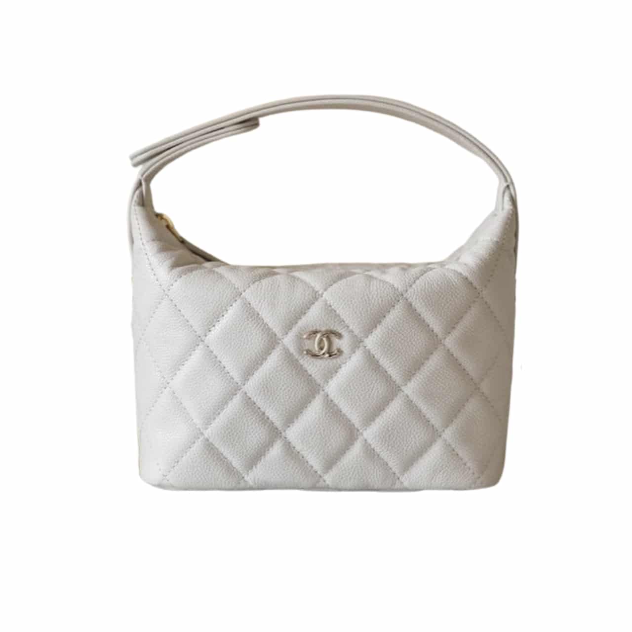 Chanel 25C Hobo Bag Caviar White 21cm/8.5in