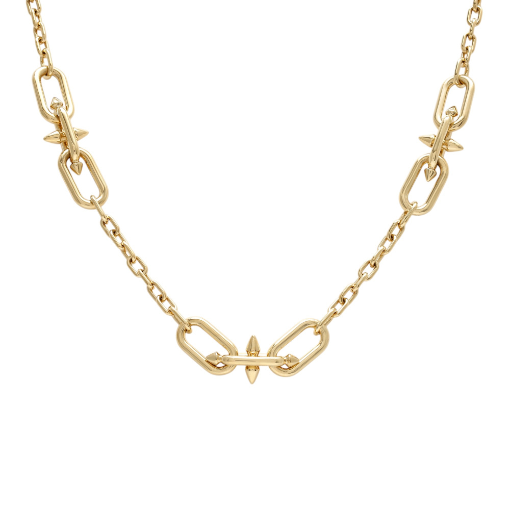 Tiffany & Co. Titan Link Station Necklace 18K Yellow Gold 73470811