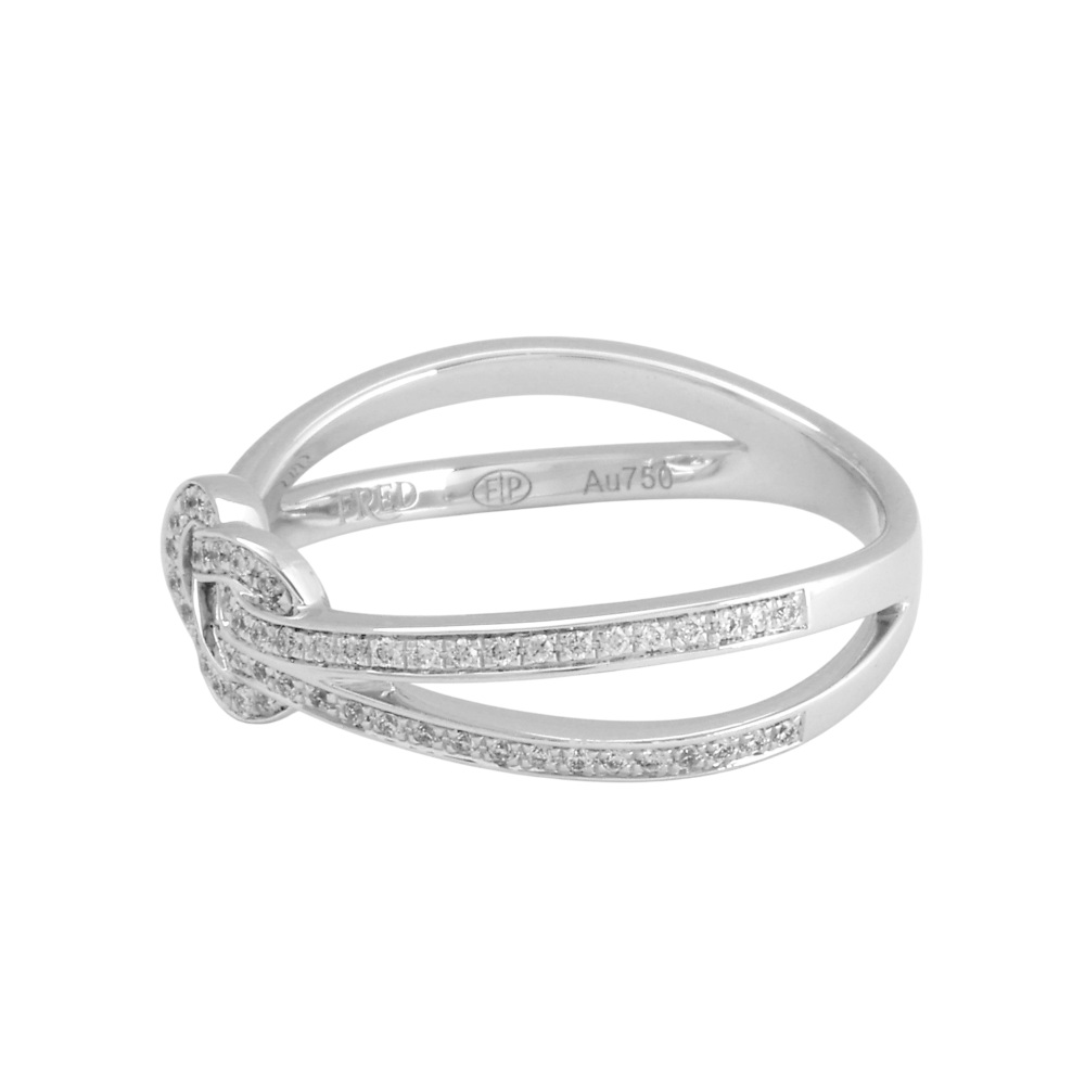 FRED Chance Amphini Ring 18K White Gold Diamond 4B0886