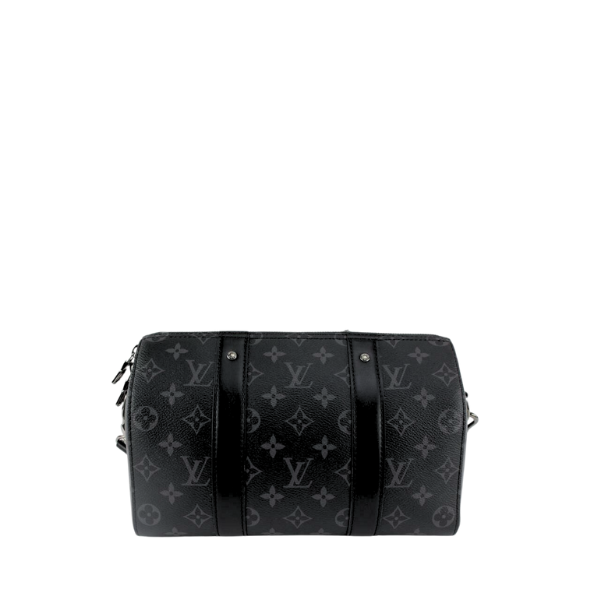 Louis Vuitton Keepall Bandouliere 28Cm Monogram Eclipse City Black