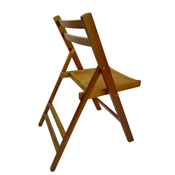 Furniture Slatted Wood Folding Special Event Chair ,Set of 4