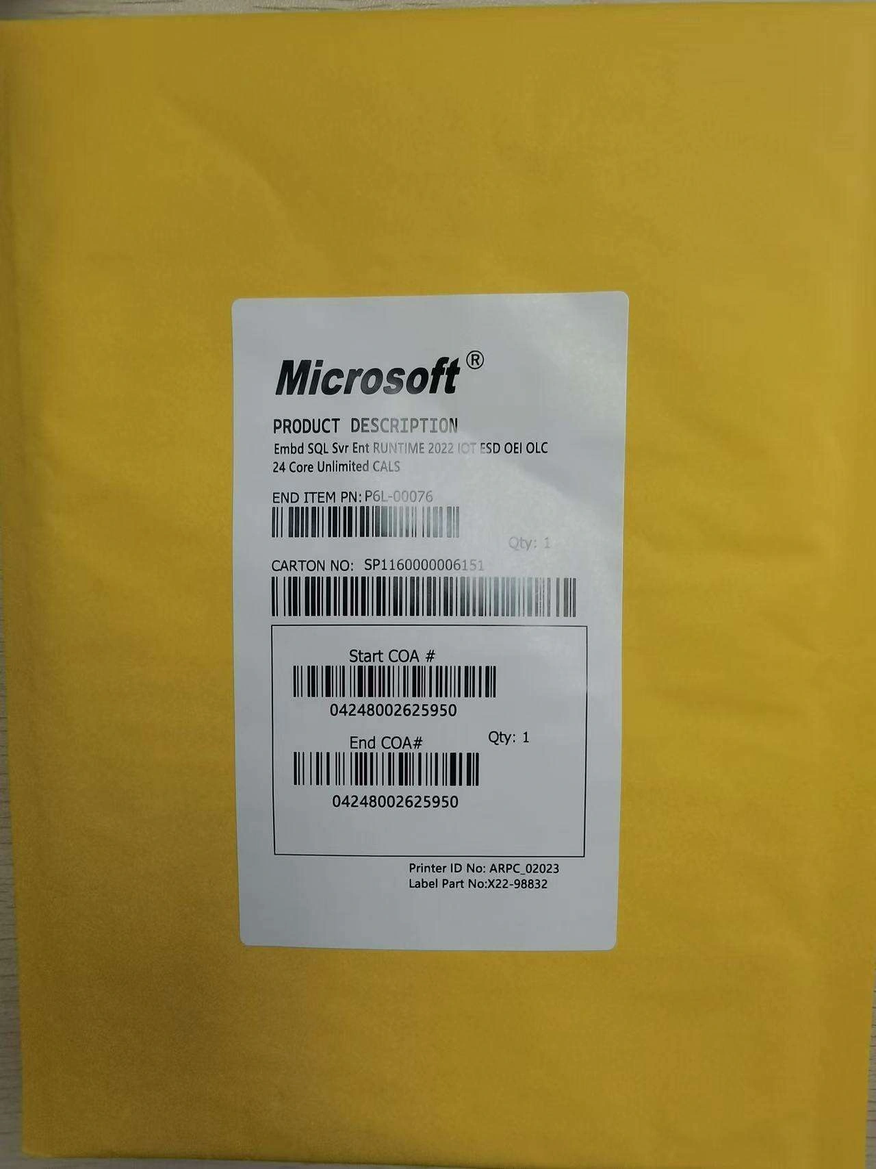 SQL Server 2022 Enterprise DVD Package