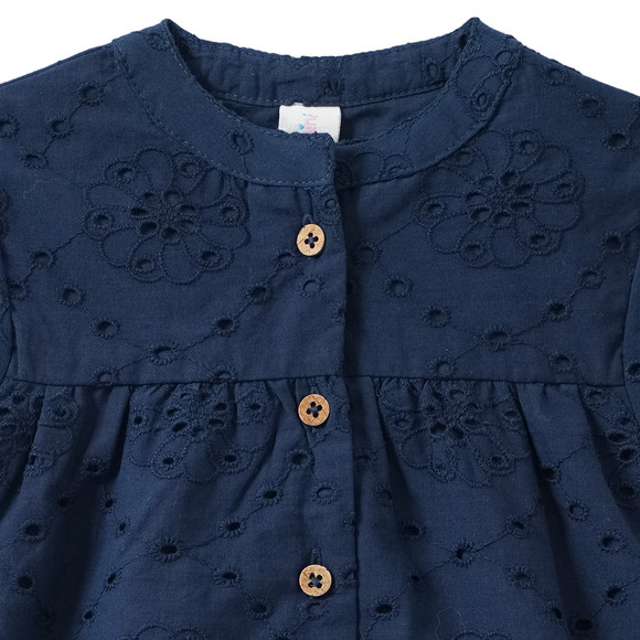 Topomini Baby Bluse mit Lochstickerei