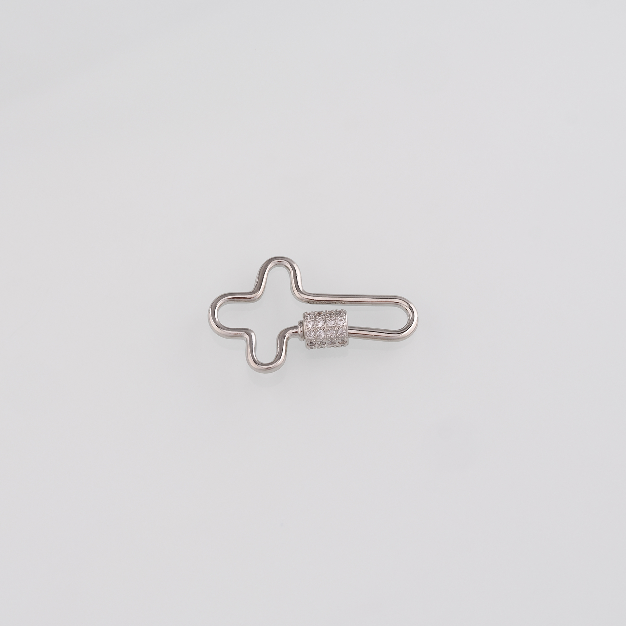 18K Gold Filled Geometric Carabiner Clips,Dainty Screw Clasp Lock for DIY Jewelry Finding Necklace Bracelet